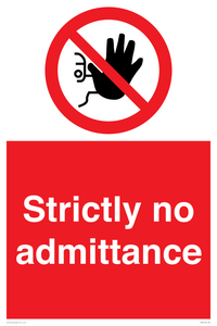 strictly no admittance